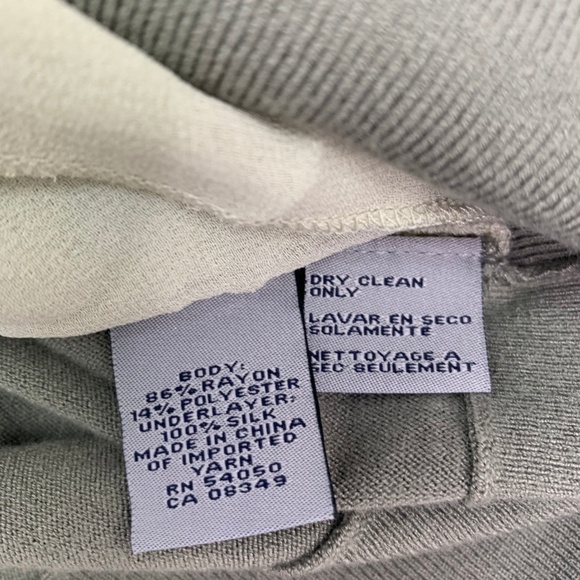 Anne Klein Sweater Large Layered Silk Green Pullover NWT - Picture 7 of 8